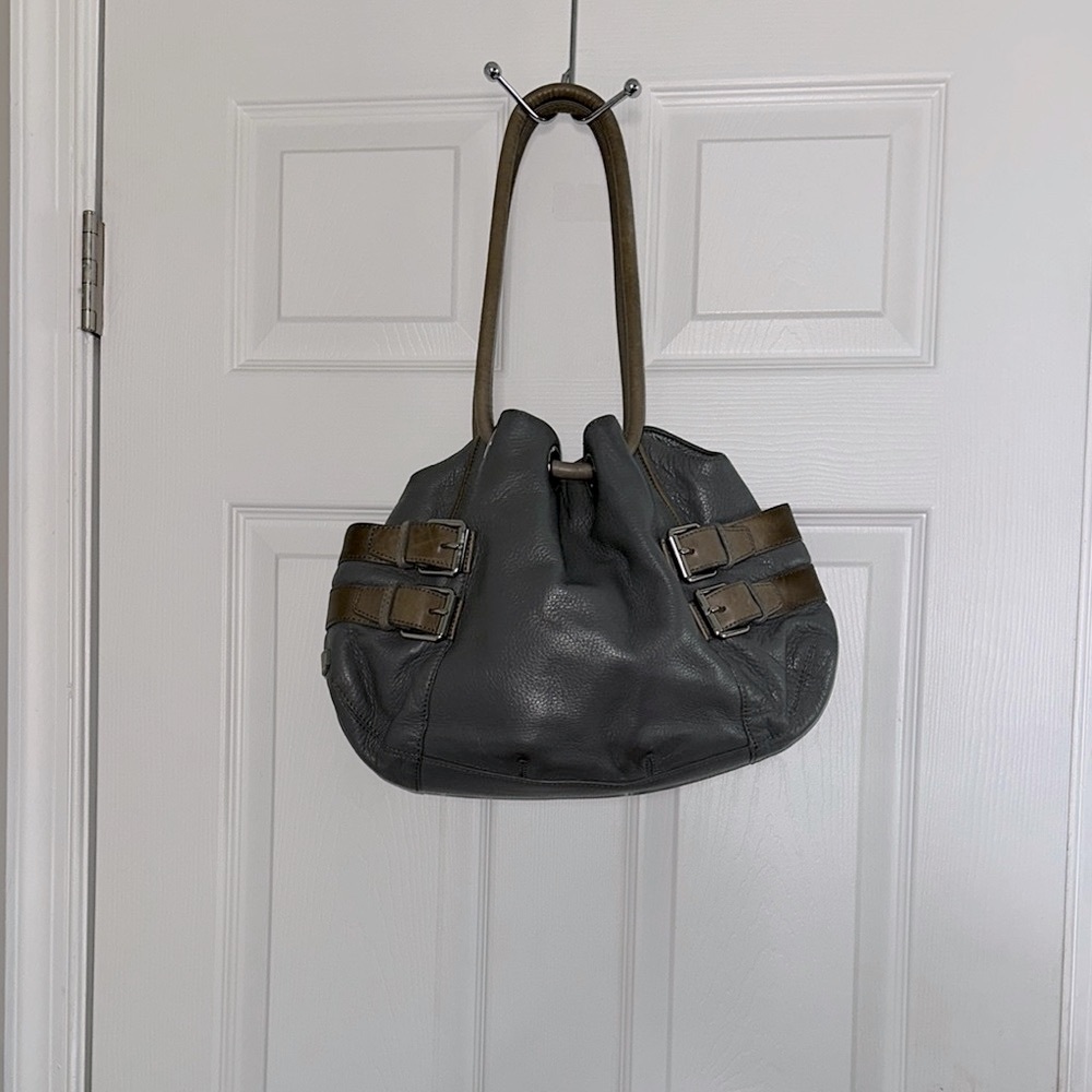 Cole Haan Grey Slouchy Shoulder Bag 15x10” Excellent Condition